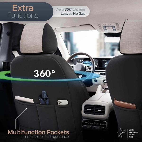 Auto Sitzbezug Set Universal Vorne und Hinten Komfortabel Komplett Set